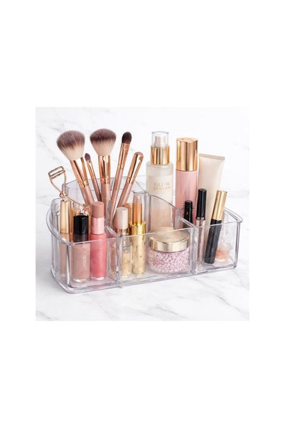 Jumbo Organizer cu 6 Compartimente pentru Pensule Machiaj 24x15,5x10cm