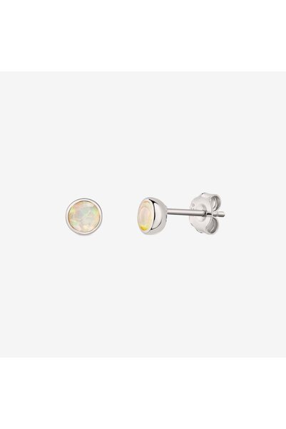 Indira Jewelry Cercei din argint Birthstone October - Opal