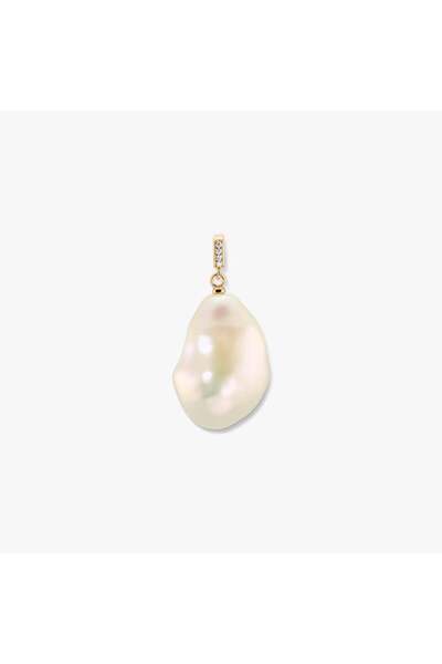 Indira Jewelry Pandantiv din argint Golden Mer - Perlă Baroque, Zirconiu