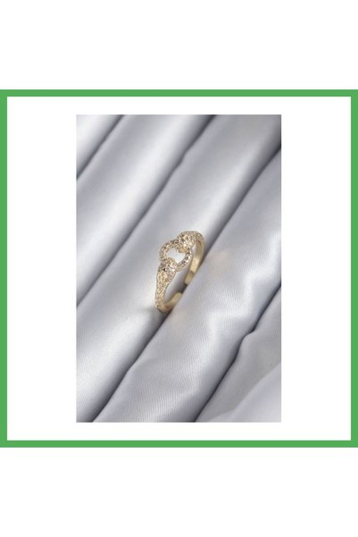 Nur store Çanta Brass Gold Color Zircon Stone Snake Model Women's Ring Bezoss