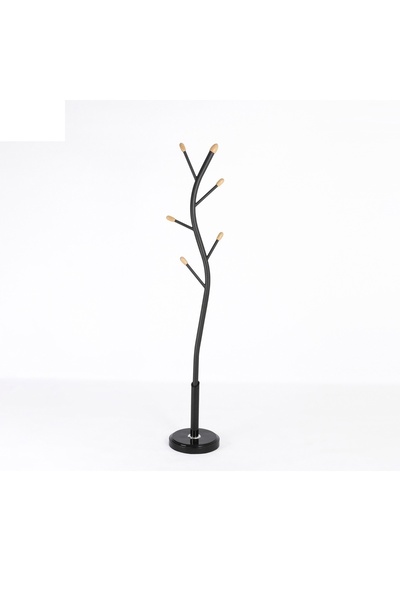 IN HOME STORE علاقة ملابس معدنية بتصميم شجرة عصري وأنيق باللون الأسود