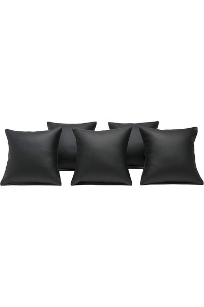 TERRIFI Watch Display Pillow, Black Leatherette Jewelry Bracelet Cushion, Sof...