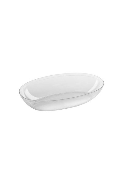 Jumbo Oval Transparent Plastic Serving Platter 26x16x5.5cm