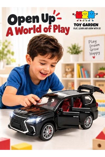 TOY GARDEN 1:24 Scale Diecast Luxury Off-Road SUV Model Car – Metal Pull-Back...