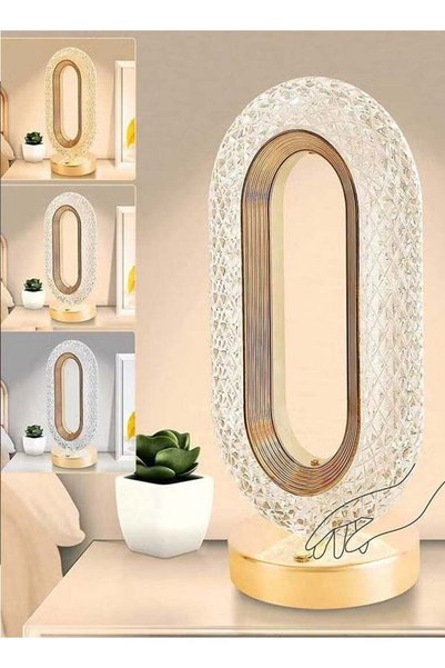 Generic QIBANG Touch Control Crystal Night Light, Crystal Desktop Bedside Lam...