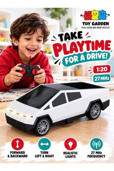 TOY GARDEN 1:20 Scale Remote Control Car with Lights, 27MHz 4-Channel RC Vehi...