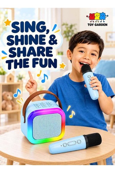 TOY GARDEN Karaoke Machine for Kids – Portable Bluetooth Speaker with 2 Wirel...