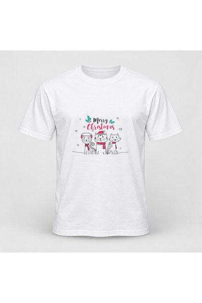 Fabricacucadouri.ro Tricou personalizat Merry christmas cats