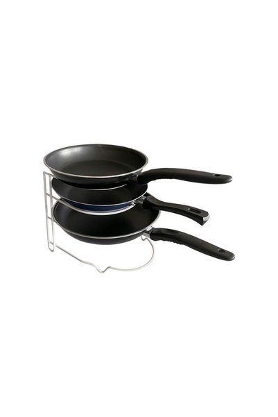 Jumbo Метална стойка за тигани с 3 нива 27x25.5x23.5 см