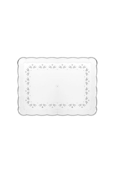 Jumbo Platou din plastic dreptunghiular transparent 33x23cm