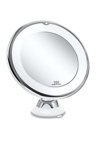 Hihonor 10X Magnifying Makeup Mirror with Lights, 3 Color Lighting, Bathroom ...