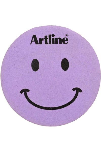 artline ممحاة سبورة بيضاء مغناطيسية، تصميم وجه مبتسم، شكل دائري، مقاس (5.50x5...