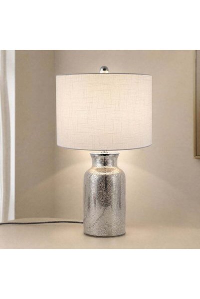 Generic YATAI LIGHTING Table Lamp, 3-Color Silver Table Lamp with Glass Base,...