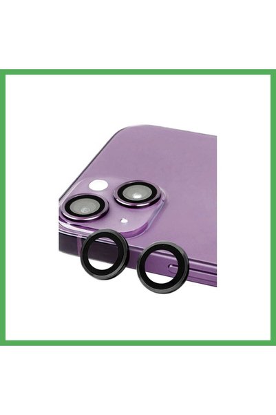 Nur store Çanta iPhone 14 Plus Compatible Raze Metal Camera Lens - Black Bezoss