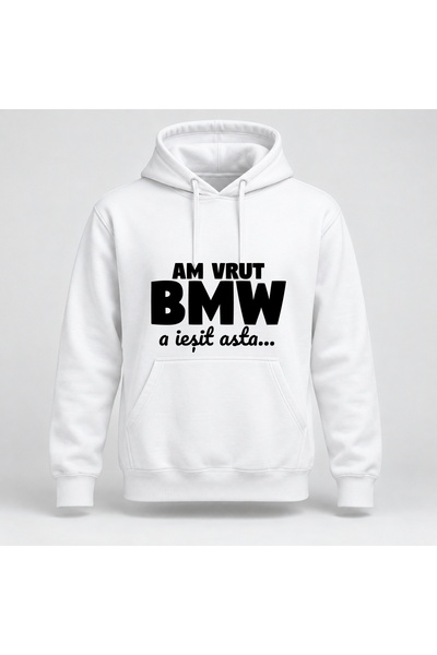 Fabricacucadouri.ro Hanorac personalizat Am vrut bmw, a iesit asta, , Negru