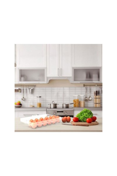Jumbo Cofraj din Plastic Transparent pentru 12 Oua 28x10.2x7.2cm