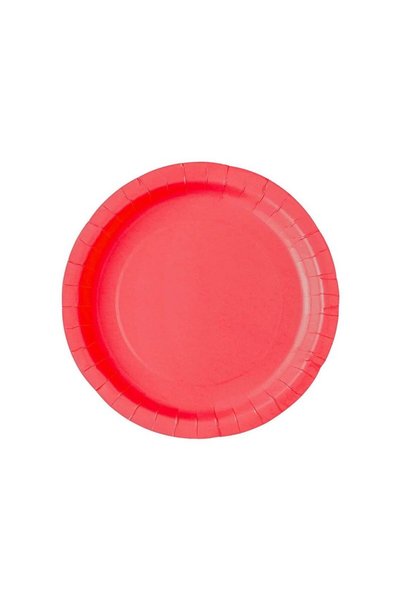 Jumbo Red Cardboard Plates 23cm - 10pcs