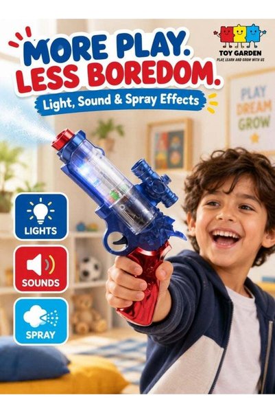 TOY GARDEN Electronic Toy Blaster with Light, Sound and Spray Effects, Intera...