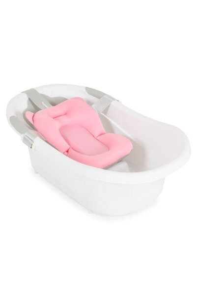 Cangaroo Baby Bath Net Mini Hug Pink, Soft Textile, Fastening Straps, 0-6 mon...