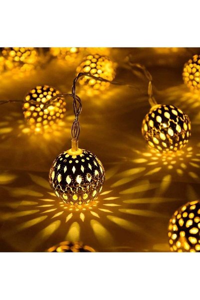 Generic ZAYO LED Metal Ball String Lights Battery Operated, Decorative Fairy ...