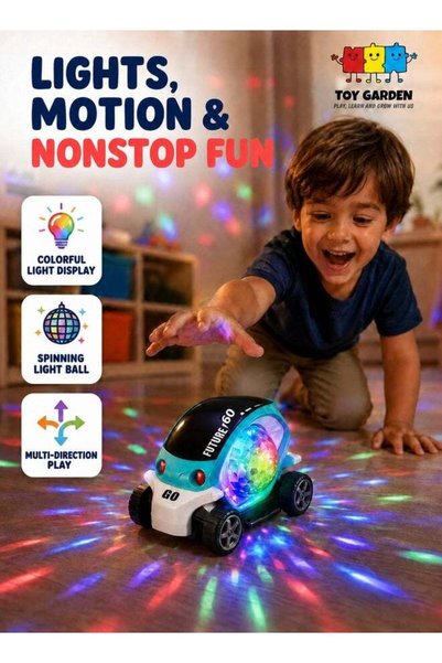 TOY GARDEN Stunt Car 360° Rotating Toy for Kids – Automatic Bump and Go Actio...