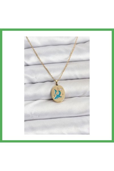 Nur store Çanta 316L Steel Chain Gold Color Shark Figure Women's Necklace Bezoss