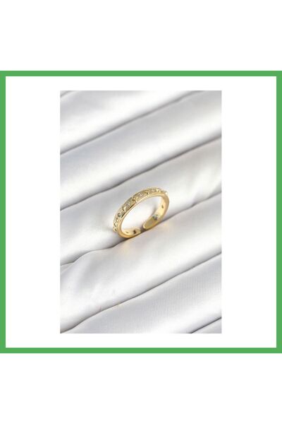 Nur store Çanta Brass Gold Color Zircon Stone Women's Ring Bezoss