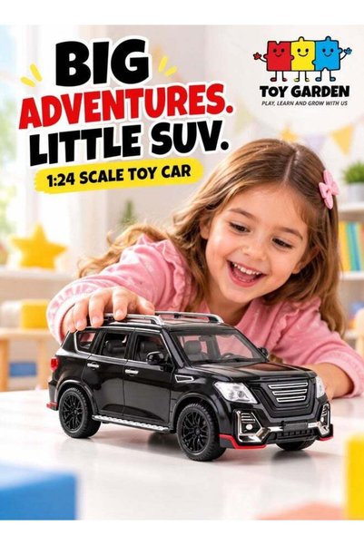 TOY GARDEN 1:24 Scale Full-Size Off-Road SUV Diecast Model Alloy Metal Pull B...