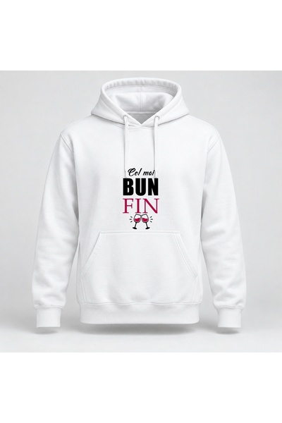 Fabricacucadouri.ro Hanorac personalizat Cel mai bun fin, model pahare