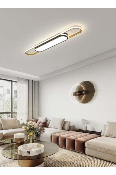 Generic Ganeed Linear Ceiling Light Modern LED Ceiling Lamp Dimmable Acrylic ...