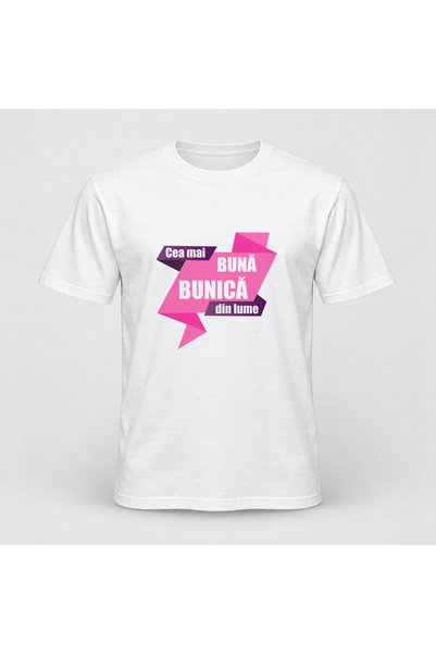 Fabricacucadouri.ro Tricou personalizat Cea mai buna bunica din lume, model mov