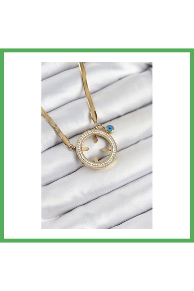Nur store Çanta 316L Steel Zircon Stone Quarter Insertable Gold Color Women's...