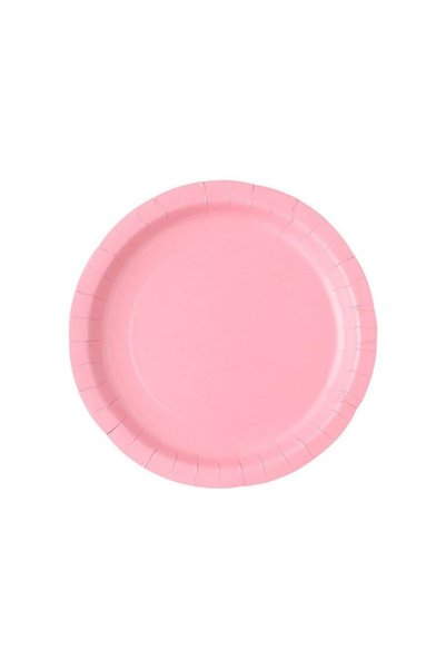 Jumbo Farfurii din Carton Roz 18cm - 10buc