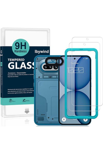 Ibywind واقي شاشة لهاتف Nothing Phone (4a) 5G، عبوة من قطعتين، زجاج مقوى بصلا...