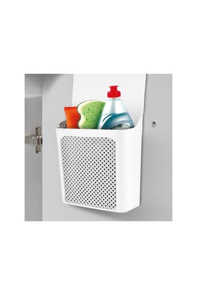 Jumbo Cos Organizator din Plastic Alb cu Suspendare pe Dulap 23,5x9x34cm