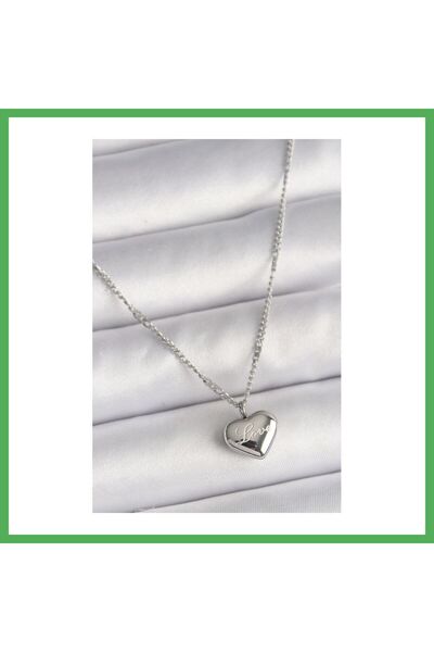 Nur store Çanta 316L Steel Silver Color Chain Love Engraving Figure Women's N...