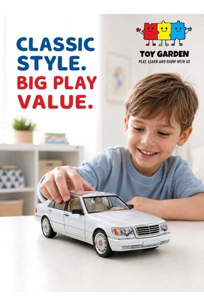 TOY GARDEN 1/24 Scale Classic Luxury Diecast Car Model - Retro Alloy Metal Pu...