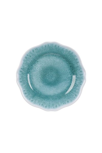 Jumbo Melamine Plate Turquoise Scallop 21.5cm