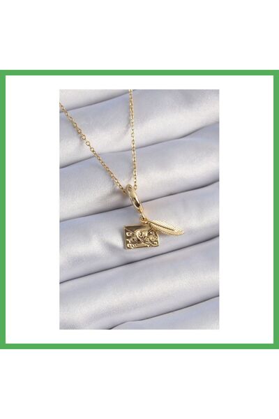 Nur store Çanta 316L Steel Gold Color Detail Letter Figure Charm Model Women'...