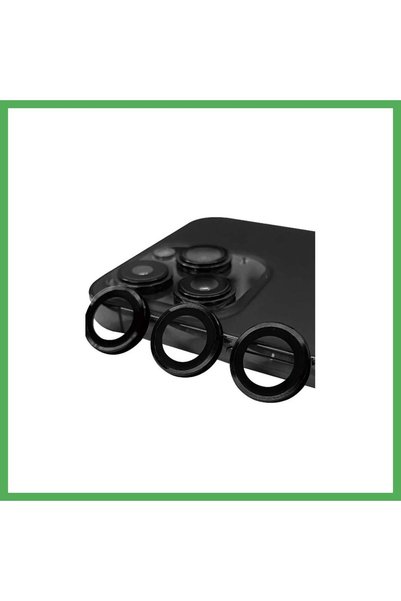 Nur store Çanta iPhone 15 Pro Compatible Raze Metal Camera Lens - Black Bezoss