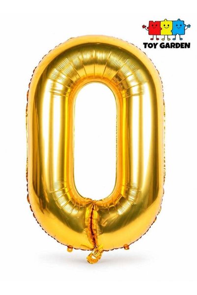 TOY GARDEN Number 0 Balloon Foil Gold Glamorous Party Decorations Jumbo Digit...