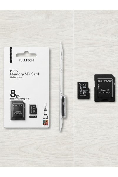 Micro SD Hafıza Kartı 8 GB Class 10 SD Adaptörlü Hafıza Kartı