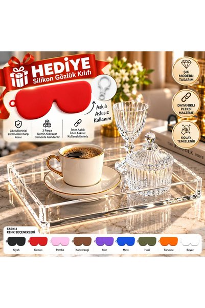 ENTAWOOD 2026PLEKSİ KAHVE SUNUM TEPSİSİ