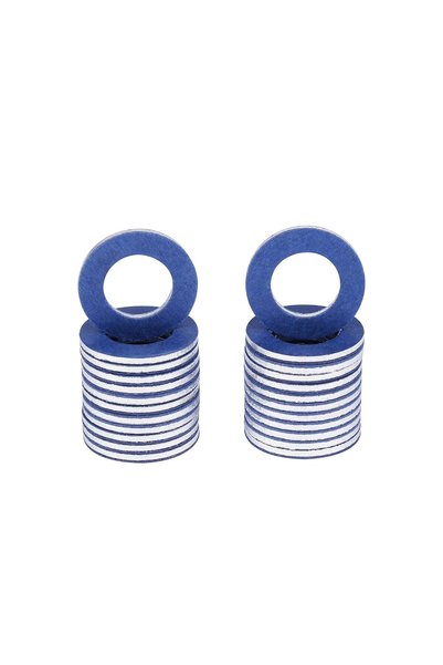 MAKINGTEC 90430-12031 Aluminum Oil Drain Plug Gaskets Fits for Toyota Lexus Scion Crush Washer Seals Replaces# 9043012031, Oil Drain Plug Washers Aluminum (24Pcs)