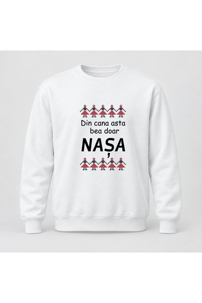 Fabricacucadouri.ro Pulover personalizat Din cana asta bea doar nasa, model t...