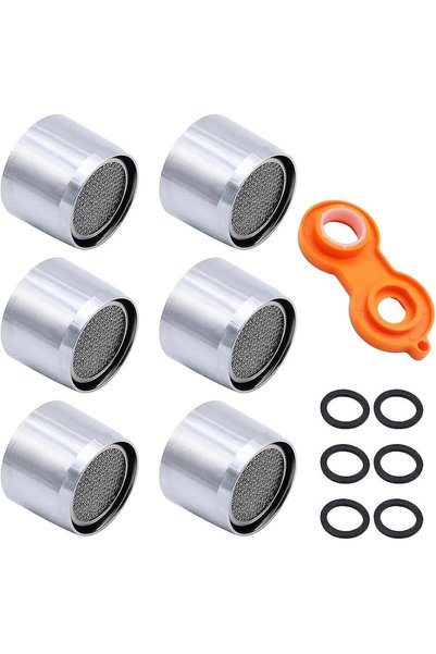 GENERAL (6 Pieces) Tap Aerator Replacement M22 Stainless Steel Kitchen Bathro...
