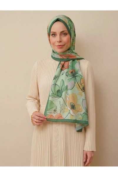 Altınoluk Tekstil Patterned Cotton Soft Shawl Flora Series