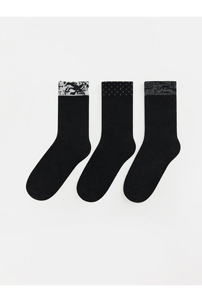 LC Waikiki Esvab • Modern & Distinctive Embroidered Women's Socks 3-Piece Set