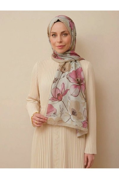 Altınoluk Tekstil Patterned Cotton Soft Shawl Flora Series
