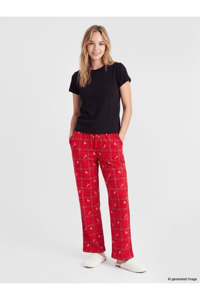 LC Waikiki Esvab • Modern & Distinctive New Year's Themed Women's Pajama Bottoms